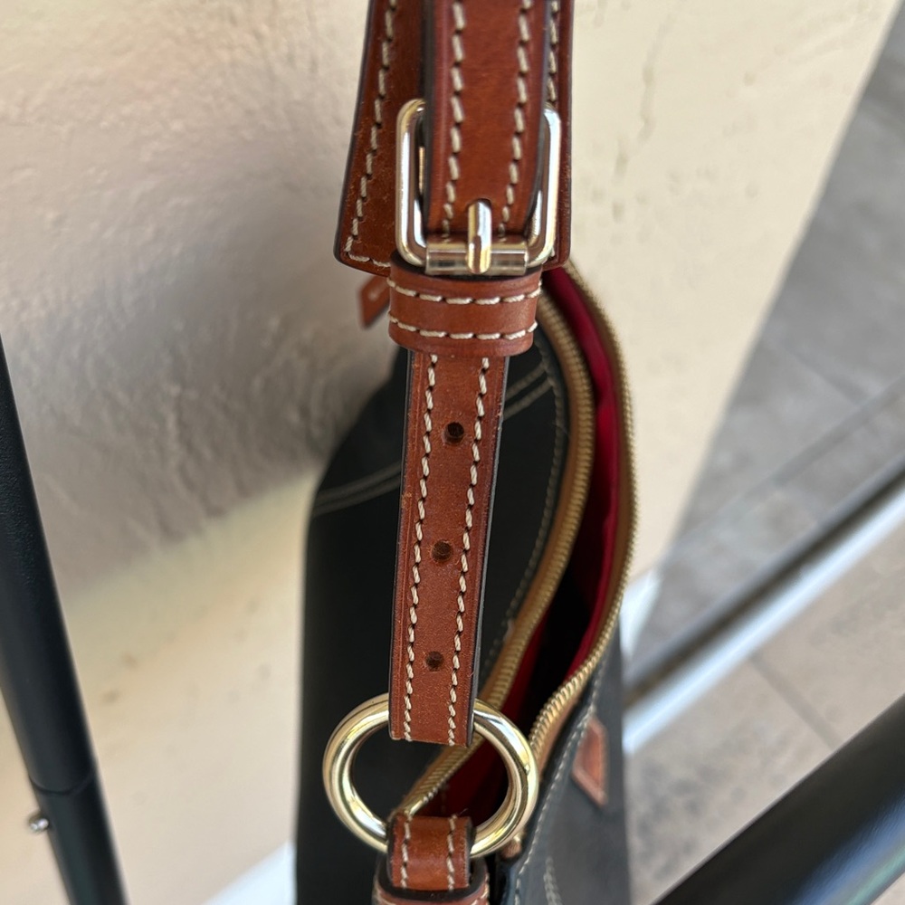 Dooney & Bourke Black and Brown Shoulder Bag - Picture 2 of 5